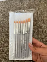 Juego profesional de pinceles para manicura, para decorar, dibujar y pintar con gel UV acrílico transparente y herramientas de fototerapia, de 7Pcs