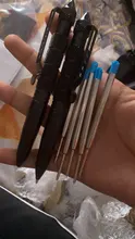 Bolígrafo táctico de defensa para exteriores, pluma táctica militar antideslizante de aluminio de aviación, cortavientos, herramientas EDC DE DEFENSA DE Selfe, 2 uds.