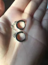 Plata esterlina 925 1PC doble orificio de oreja cúbico pendiente del aro zirconia oído de la joyería para las mujeres, regalo de S-E1030