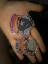 LLavero de acrílico con forma de V para hombre y mujer, llavero con colgante de juego, llavero para niños, joyería