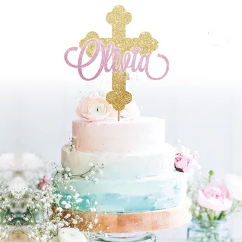 Custom Cross Gold glitter cake topper Christening cake topper personalised, crucifix, christian, catholic,name day 
Custom Cross Gold glitter cake topper Christening cake topper personalised, crucifix, christian, catholic,name day