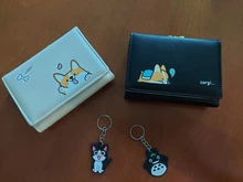 Purses Wallets Clutch Short Corgi Doge Small Cartoon Ladies Cute Portefeuille