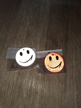Llavero con cara sonriente de 6,5 CM, llaveros reflectantes, accesorios colgantes de bolsa, Seguridad de Tráfico de alta visibilidad