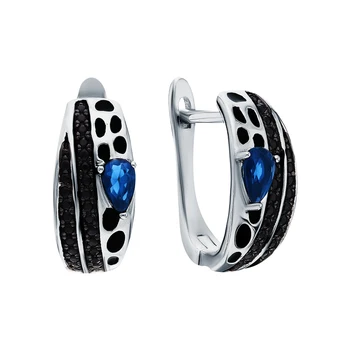 Silver earrings with enamel, sitals and cubic zirconium sunlight sample 925
Silver earrings with enamel, sitals and cubic zirconium sunlight sample 925