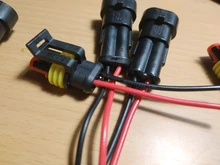 Plug-Set Cable Electrical-Wire-Connector Waterproof with 2-Pin-Way Sealed