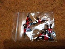 Lote de 10 unids/lote de giratorios de pesca, accesorios de pesca de 3 vías, Conector de aparejos