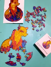 Rompecabezas de animales de madera único para niños y adultos, rompecabezas misterioso, regalo educativo, fabuloso, Montessori, juguetes para niños, regalo