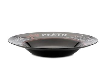 Plate for paste frends time Black decorated 
Plate for paste frends time Black decorated