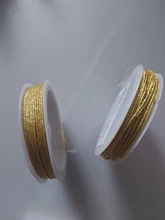 OlingArt-Hilo de color dorado y plateado de 0,8mm/1,0mm/2,0mm/2,4mm, cuerda de nudo chino, cuerda de punto, línea de alambre DIY para fabricación de joyas