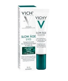 

Vichy Slow Age Eyes 15ml Cream containing SPF protected probiotic that slows down signs of aging