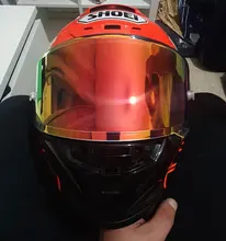 10 colores oro iridio de la motocicleta completa máscara visera estuche para gafas para SHOEI X14 X-14 Z7 CWR-1 NXR RF-1200 X-espíritu 3 máscara visera