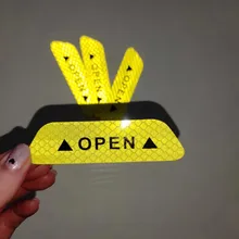 Cinta reflectante para puerta de coche, calcomanías adhesivas de seguridad, Reflector nocturno, señal de advertencia Universal, tira reflectante, 2020, 4 Uds.