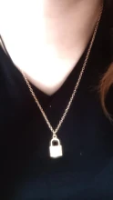 Collar de cerradura Chapado en Metal para mujer, colgante lujoso de cadena para clavícula, joyería europea y americana, nueva, gran oferta