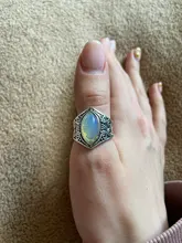 Anillos de cristal de curación grande Tibetano para mujer, joyas de piedra lunar indio antiguo bohemio, joyería fina, regalos para chicas