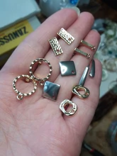 WYSIWYG-10 Uds. De pendientes de tuerca para la oreja, accesorios de fabricación de pendientes, aretes distorsionados dorados, conectores de Base para pendientes