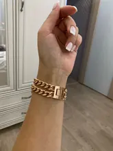 Correa de acero inoxidable para Apple Watch SE 6 5 4, banda de 40mm y 44mm, pulsera de eslabones de Metal para iwatch Series 1, 2, 3, 42mm y 38mm