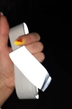 DIY 10/15/20/30 MM alta visibilidad grado coser en cinta de borde de tela reflectante para bolsa de tapa de ropa para un uso de seguridad de visibilidad