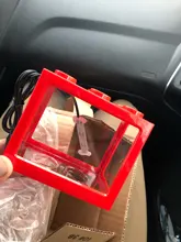 Mini acuario con lámpara LED USB para peces betta, tanque para peces con luz para lucha de peces