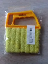 Cepillo de limpieza de ventanas, limpiador de polvo de aire acondicionado con cuchilla veneciana lavable, útil, microfibra, 40P