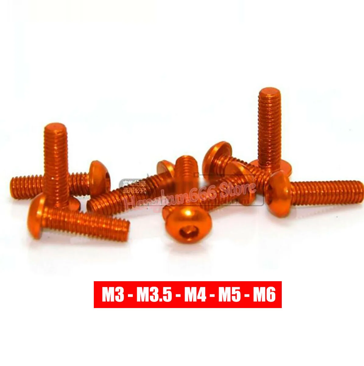 M3 M3.5 M4 M5 M6 Aluminum Alloy Button Socket Cap Screws Orange - Anodized Alu Round Head Allen Bolts Hex Drive Machine Screw 
M3 M3.5 M4 M5 M6 Aluminum Alloy Button Socket Cap Screws Orange - Anodized Alu Round Head Allen Bolts Hex Drive Machine Screw