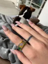 FFLACELL 2020 de moda de verano de acrílico geométrico Irregular bola de cristal transparente resina anillos de colores para la joyería de las mujeres regalos