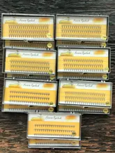 Pestañas postizas individuales tipo profesional, extensiones de pestañas en grupos para colocar individualmente en forma de racimo de 60 unidades, maquillaje profesional