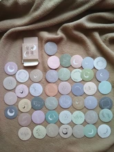 Pegatinas de papelería de galaxia, Luna, Color Macaron, papel coreano, estética para diario, pegatinas decorativas, álbum de recortes, 45 Uds.