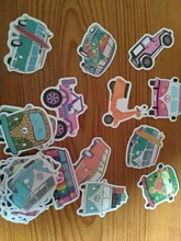 Pegatinas Retro de hipopótamo, etiquetas con diseño de autobús de amor y paz para coche, portátil, equipaje, Skateboards, diario, papelería, pegatina, 10/30/50 Uds.