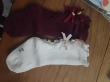 Calcetines de encaje hasta la rodilla para bebé, pantalones de algodón, tubo de rodilla, para niña pequeña, calcetín de oído de madera con lazo