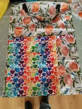 1 bolsa de cubo colgante grande para pañales de tela, insertos de pañal, lavandería con dos cremalleras reutilizables