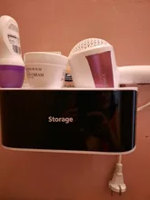 Holder Rack-Stand Storage-Racks Comb Hair-Dryer Suction-Cup Bathroom-Supplies Wall-Mounted