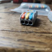 Miniconectores de Cable rápido, Conector de cableado de empalme de resorte compacto Universal, bloque de terminales Push-in, 422 SPL-2/3