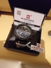 NAVIFORCE-Reloj de pulsera deportivo para hombre, de cuarzo, resistente al agua, con fecha de 24 horas, de cuero