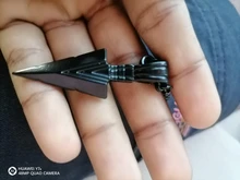 Collar largo negro mate con colgante de flecha para hombre, cadena de joyería, Hip Hop, Punk, Rock, regalo de Navidad y Halloween