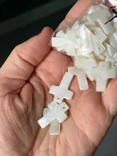 (16706)20 Uds. De armazón de agua dulce Natural, colgantes de cruz, accesorios de joyería Diy, venta al por mayor, 22x17MM