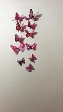 Wall-Stickers House-Decoration Living-Room Butterfly 12PCS Pvc 3d for High-Quality