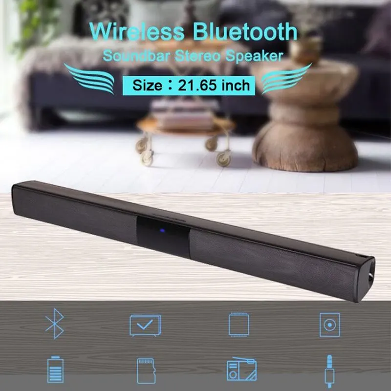 Звуковая панель 2020 fm-динамик Беспроводная Bluetooth музыкальная Колонка для