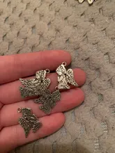 15 unids/lote Ángel plateado plata pulseras encanto colgantes joyería de moda hacer hallazgos DIY hechos a mano encantos I228