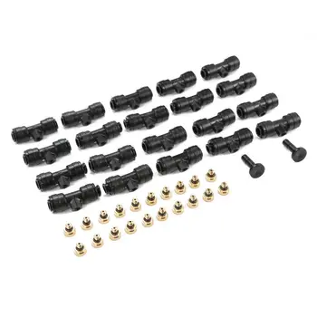 Thread Misting Nozzle Tees 1/4" Slip-Lok with Nozzle Pack of 20 , 2 Plug for Cooling System Black
Thread Misting Nozzle Tees 1/4" Slip-Lok with Nozzle Pack of 20 , 2 Plug for Cooling System Black