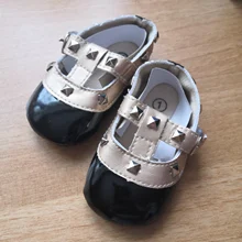 Zapatos de princesa con lazo para bebé recién nacido, suela suave, cuero sólido, hebilla de correa plana con tacón, 4 colores, 2018