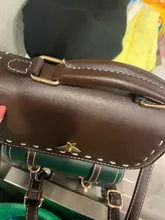 Mochila de cuero estilo Vintage para mujer, morral escolar de calidad con diseño de abeja pequeña