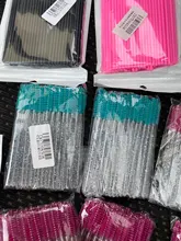 Zwellbe descartable de cristal cepillo de pestañas peine 25/50 unids/pack pestañas rímel de extensión varitas de maquillaje profesional herramienta de belleza