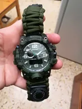 Reloj militar de camuflaje para hombre, pulsera de cuarzo LED resistente al agua hasta 50m, para deportes al aire libre, brújula, termómetro, reloj de emergencia
