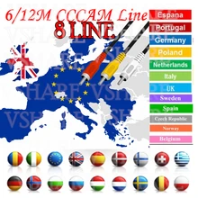 2019New יציב OScam גרמנית 8 קו CCcam קליין שרת CCcam ספרד פורטוגל 6/12 חודשים אירופה טלוויזיה בלווין מקלט DVB-S2 GTmedia(China)