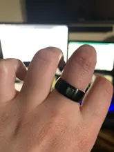 Anillo de acero inoxidable con diseño de alas de la libertad para hombre y mujer, sortija de 8mm, color negro, plateado, para Fans de Anime