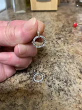 LByzHan-pendientes de tuerca redondos geométricos para mujer, de Plata de Ley 925, con diamantes de imitación de cristal, joyería bonita