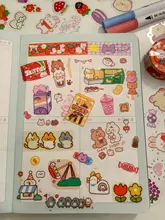 Kawaii Sweet Warehouse-Cinta adhesiva decorativa, pegatina de colección de recortes, papelería japonesa
