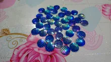 40 piezas 8mm 10mm 12mm Colores mixtos sirena pescado escala plana trasera Diamante de imitación redondo cabujón adorno Scrapbooking manualidades DIY
