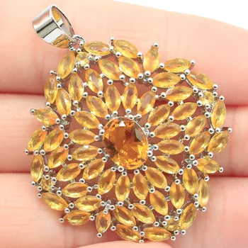 45x35mm Big Silver Pendant for Women Delicate Fine Cut Created Golden Citrine Dating Jewelry Hot Selling
45x35mm Big Silver Pendant for Women Delicate Fine Cut Created Golden Citrine Dating Jewelry Hot Selling
