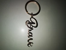 De escultura llaveros con nombre personalizado inicial clave cadena con nombre grabado Carta para las mujeres de la joyería de los hombres regalos